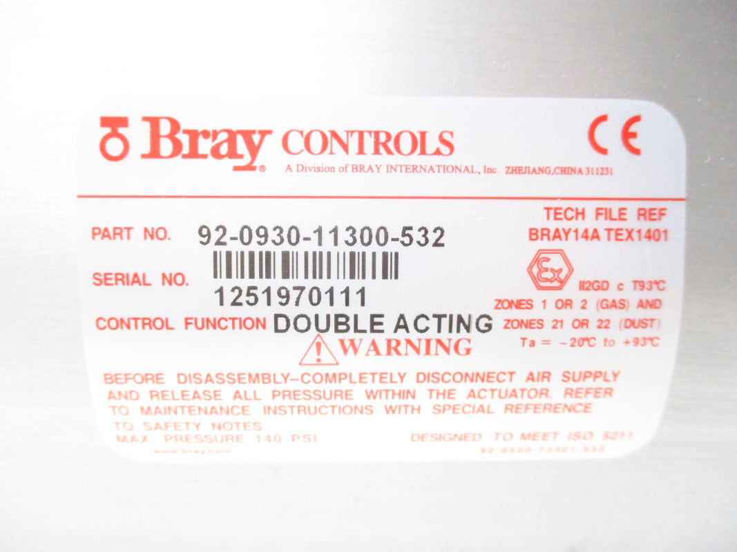 BRAY CONTROLS 92-0930-11300-532 140PSI NSMP