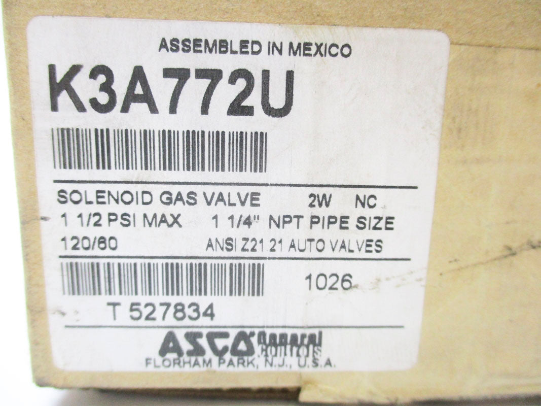 ASCO K3A772U 1-1/2PSI 120V NSMP