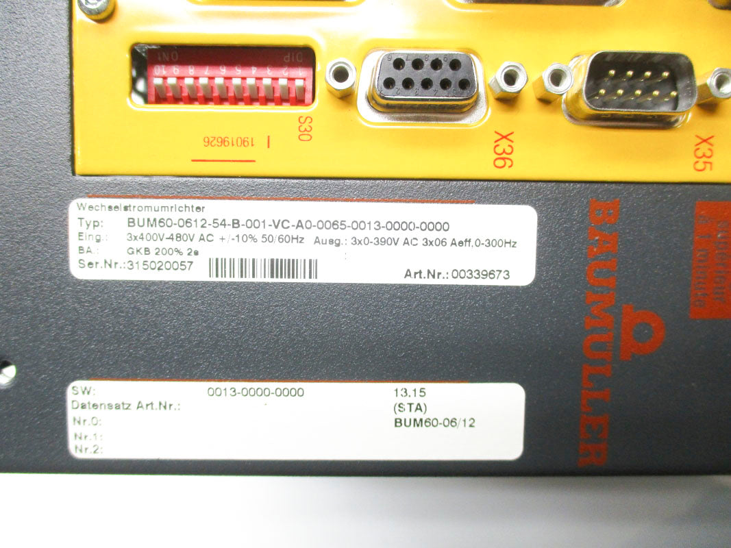 BAUMULLER BUM60-0612-54-B-001-VC-A0-0065-0013-0000-0000 480VAC NSMP