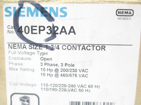 SIEMENS 40EP32AA 40A 240V NSMP