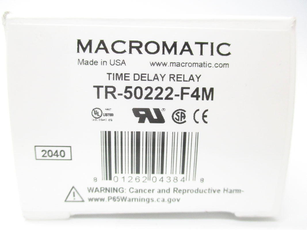 MACROMATIC TR-50222-F4M 120VAC/DC 4MIN NSMP