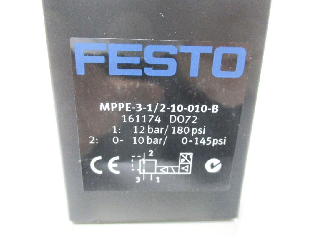 FESTO MPPE-3-1/2-10-010-B 161174 SER. D072 145PSI 180PSI NSMP