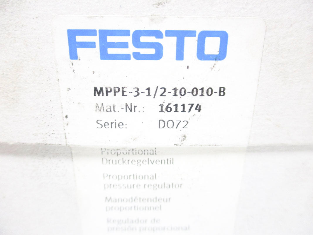 FESTO MPPE-3-1/2-10-010-B 161174 SER. D072 145PSI 180PSI NSMP