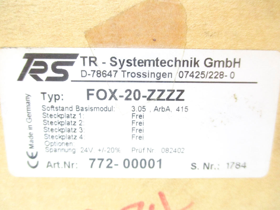 TRS 772-00001 FOX-20-ZZZZ 24V NSMP