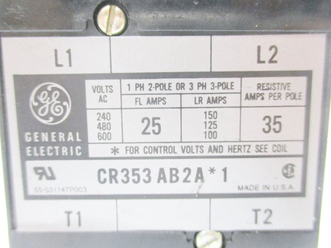 GENERAL ELECTRIC CR353AB2AH1 35A 24V UNMP