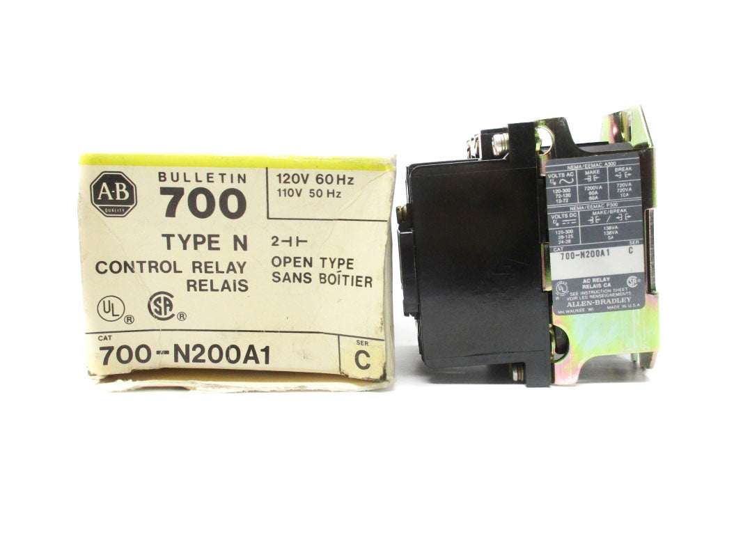 ALLEN BRADLEY 700-N200A1 SER. C 110/120V (BK/WH) NSMP