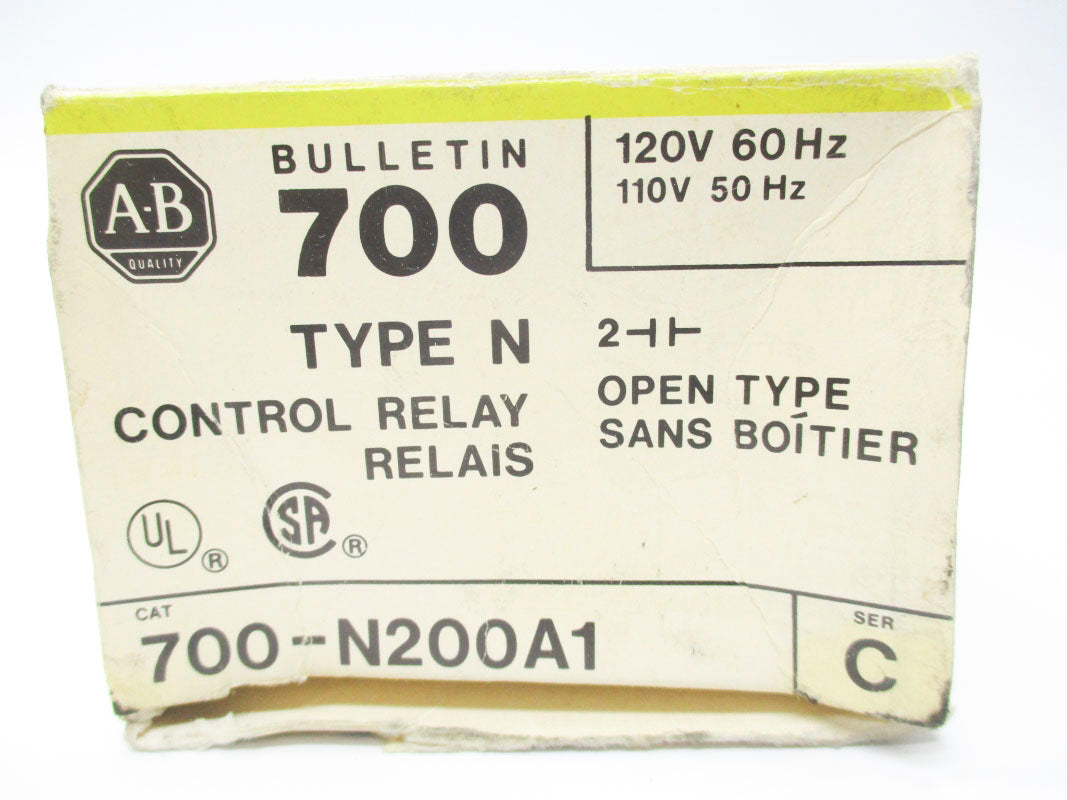 ALLEN BRADLEY 700-N200A1 SER. C 110/120V (BK/WH) NSMP