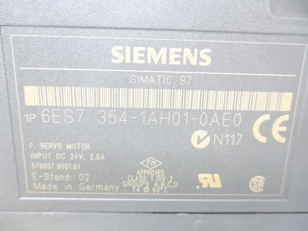 SIEMENS 6ES7354-1AH01-0AE0 24V 2.5A UNMP