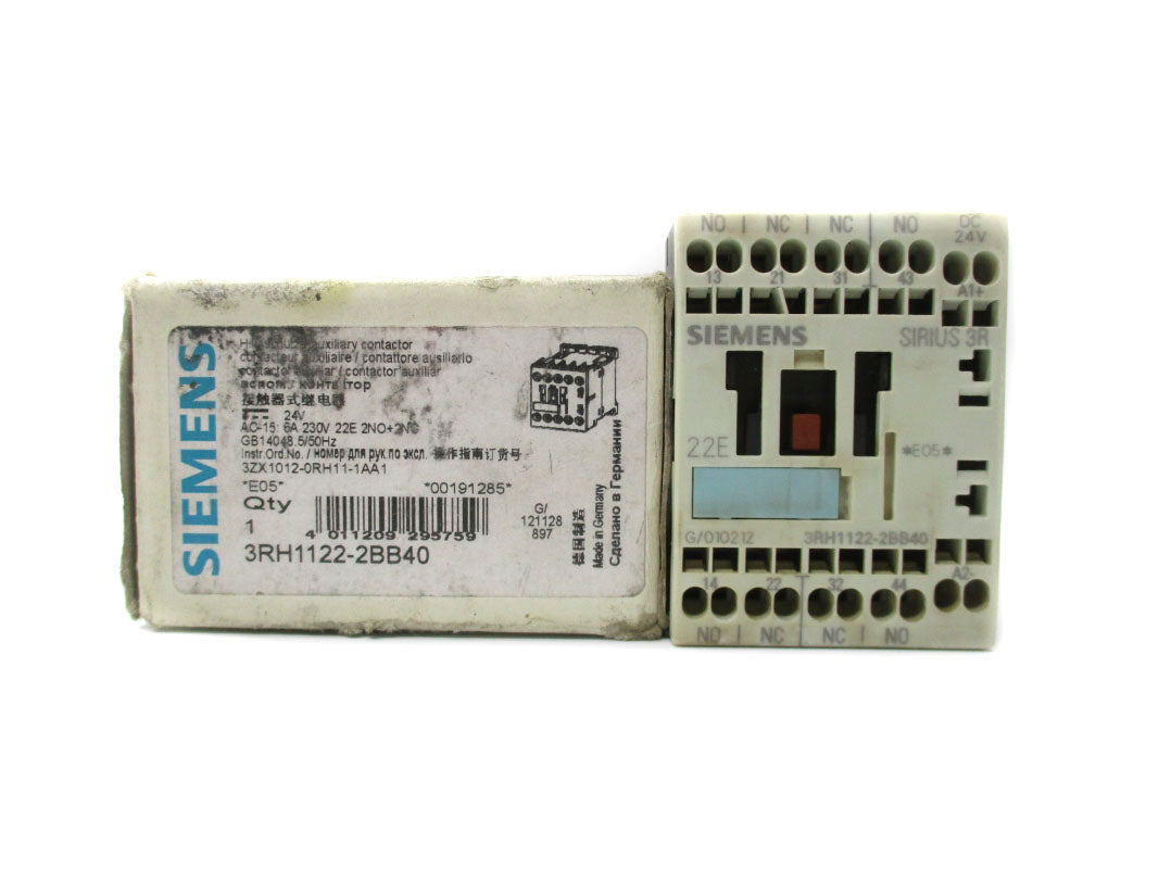 SIEMENS 3RH1122-2BB40 24VDC NSMP