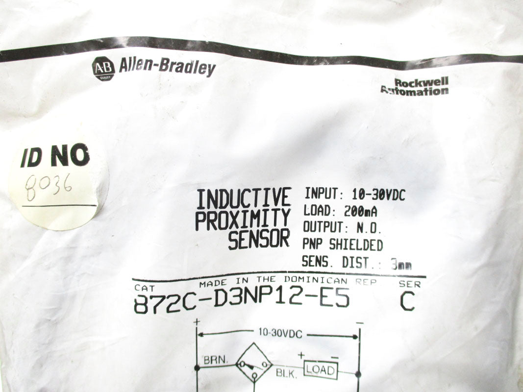 ALLEN BRADLEY 872C-D3NP12-E5 SER. C 10-30VDC NSMP