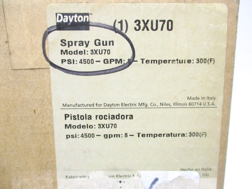 DAYTON 3XU70 4500PSI 300'F NSMP