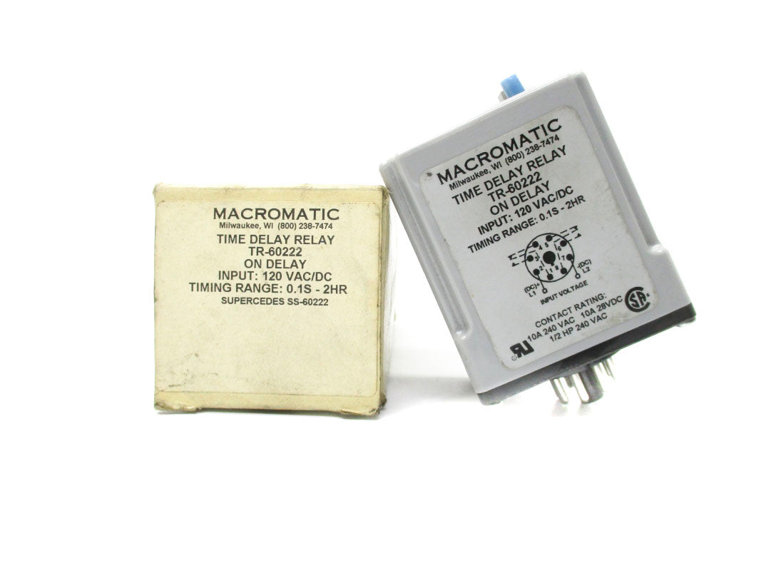MACROMATIC TR-60222 120VAC/DC 0.1S-2HR 10A NSMP