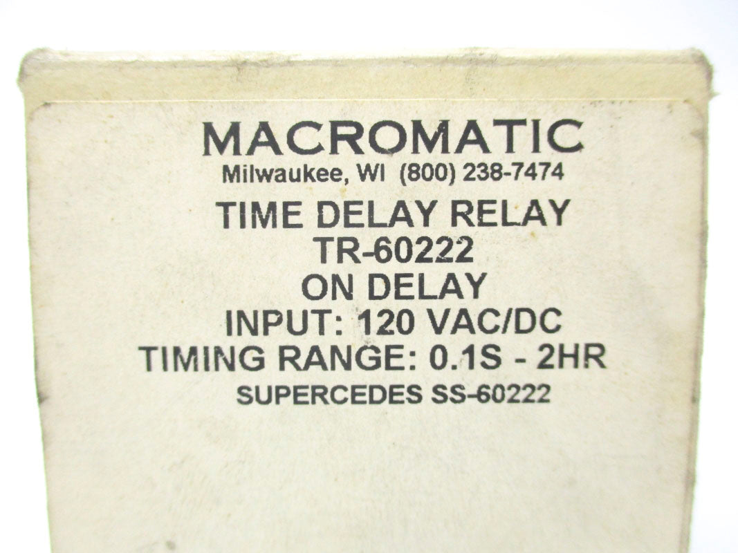 MACROMATIC TR-60222 120VAC/DC 0.1S-2HR 10A NSMP