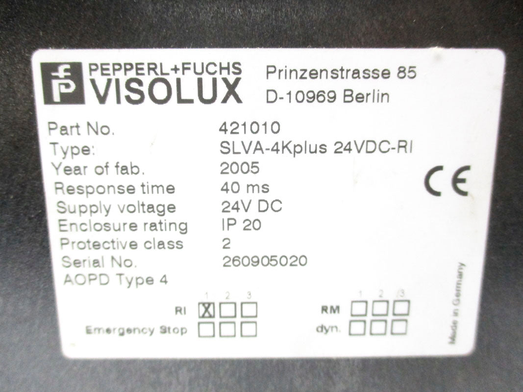 PEPPERL+FUCHS SLVA-4KPLUS24VDC-RI 421010 24VDC NSMP