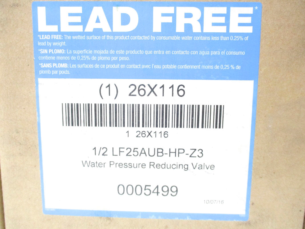 WATTS 1/2-LF25AUB-HP-Z3 26X116 75-15PSI NSMP