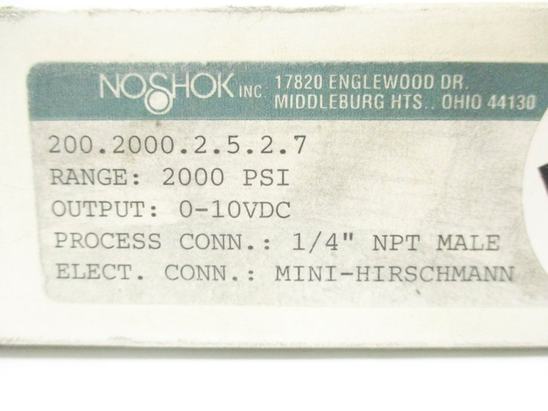 NOSHOK 200.2000.2.5.2.7 0-10VDC 2000PSI NSMP