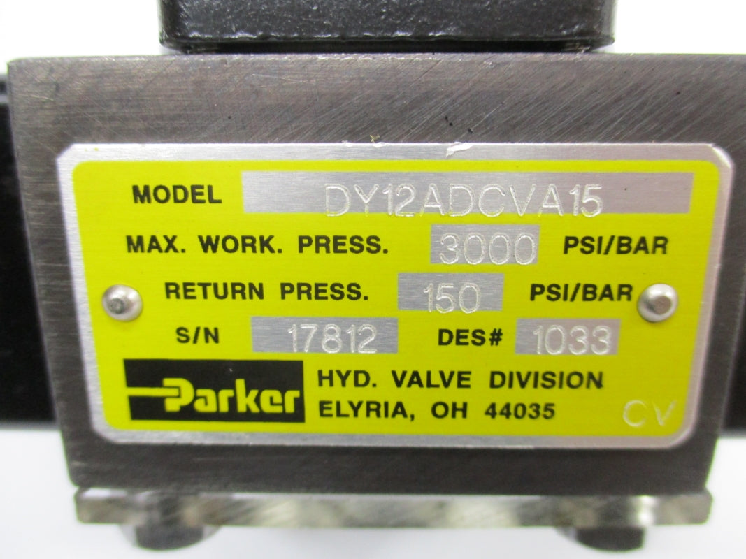 PARKER DY12ADCVA15 3000PSI NSNP