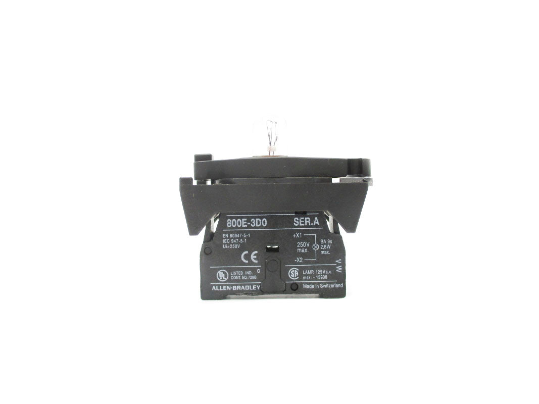 ALLEN BRADLEY 800E-3D0 SER. A 250V (AS PICTURED1) NSNP