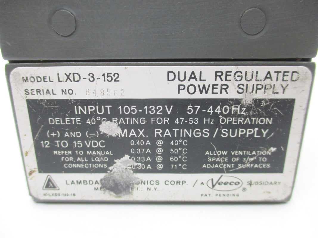 LAMBDA LXD-3-152 132V 0.40A UNMP