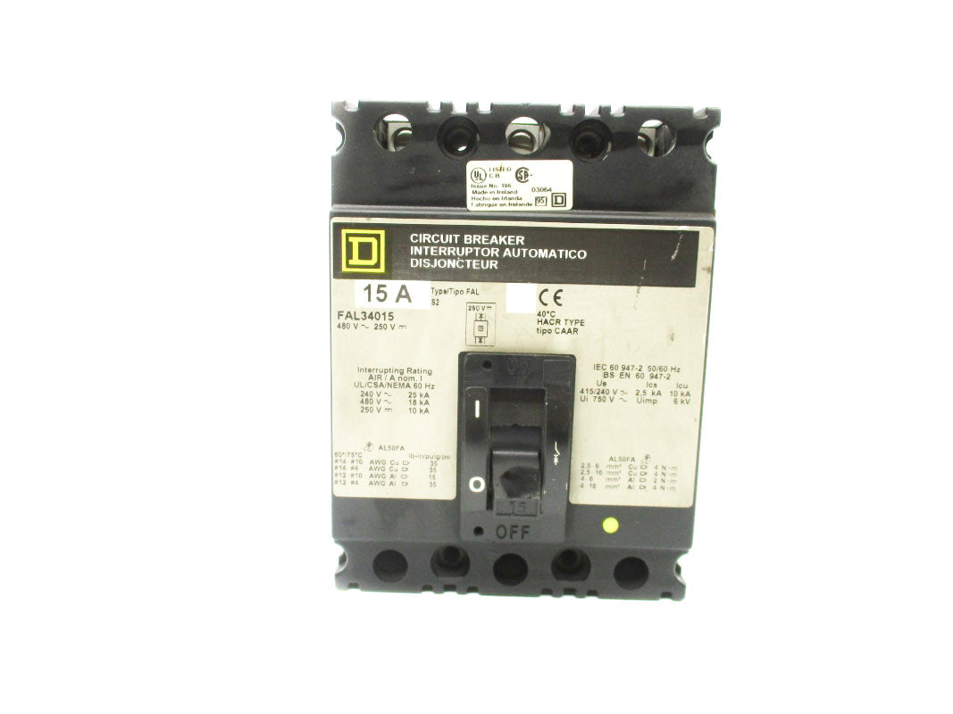 SQUARE D FAL34015 15A 480V (AS PICTURED) NSNP