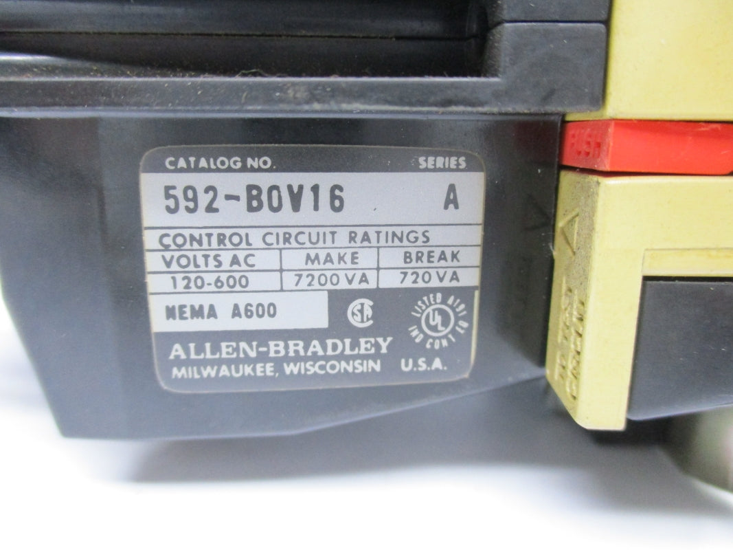 INDUSTRIAL SPARE PART 592-BOV16 SER. A 120-600VAC UNMP