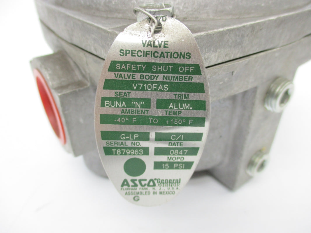 ASCO V710FAS 15PSI 150'F NSNP