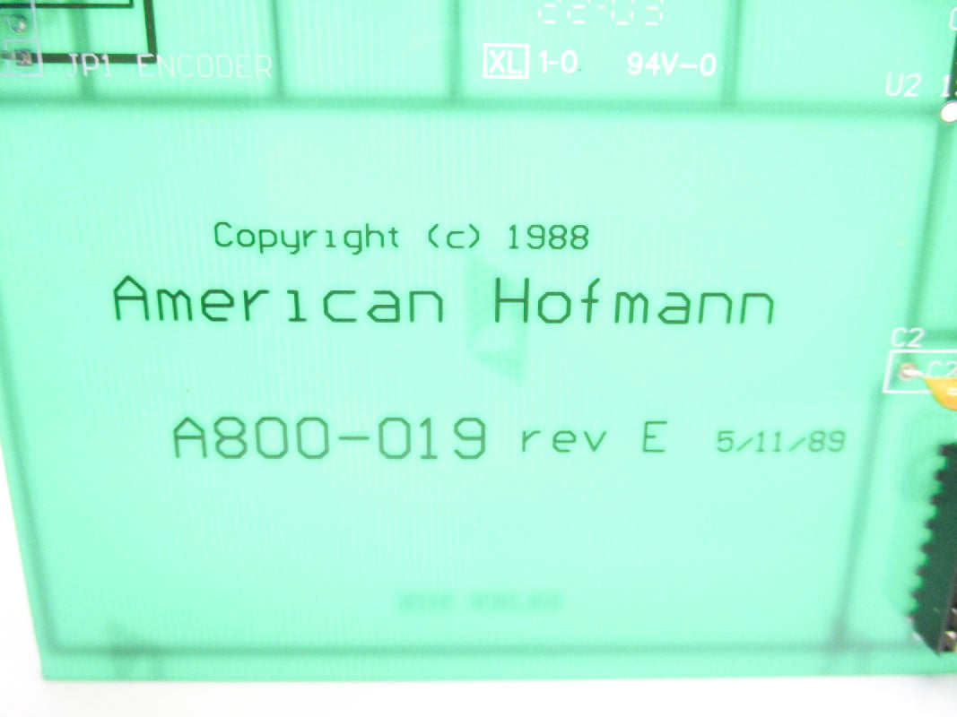 AMERICAN HOFMANN A800-019 REV. E NSNP