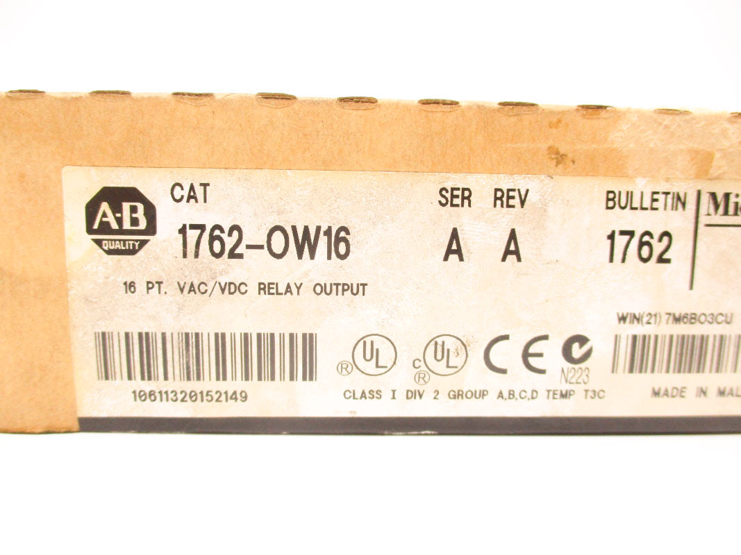 ALLEN BRADLEY 1762-OW16 SER. A DATE: 2005 NSFS