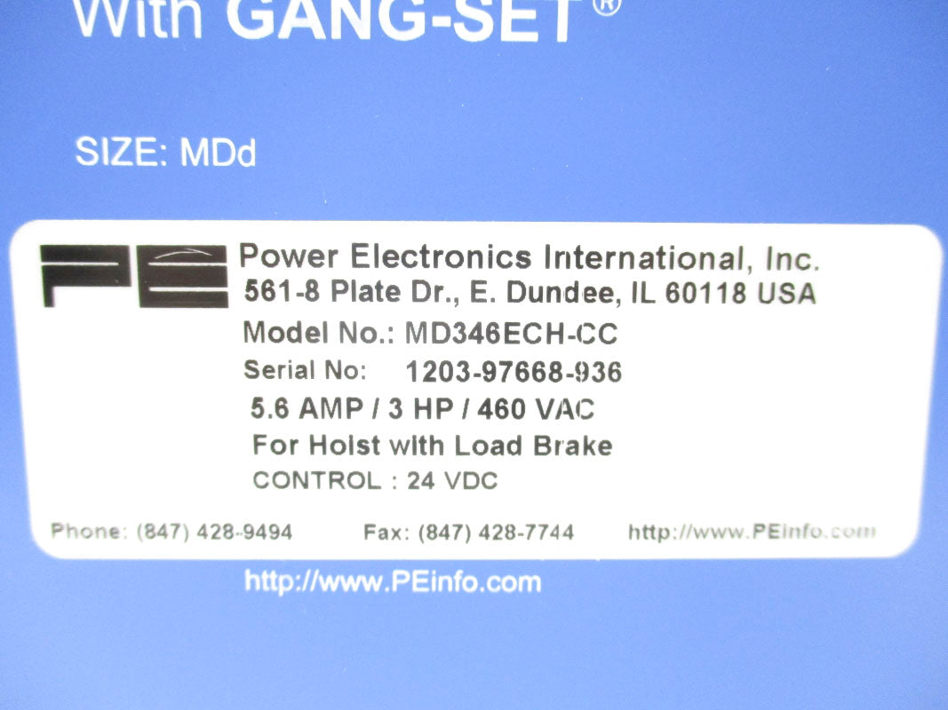 POWER ELECTRONICS MD346ECH-CC 460VAC 5.6A NSNP