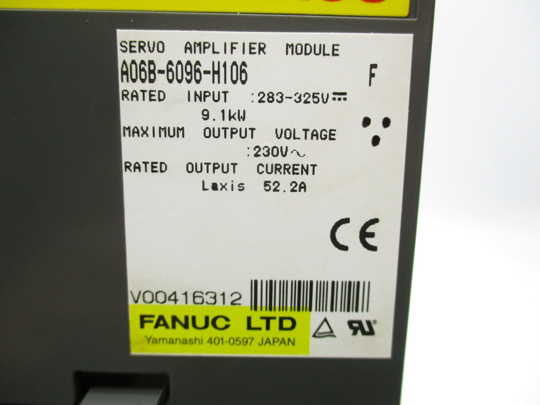 FANUC A06B-6096-H106 283-325V 52.2A UNMP