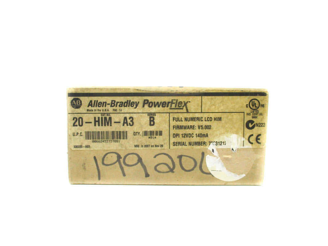 ALLEN BRADLEY 20-HIM-A3 SER. B F/W 5.002 12VDC DATE: 2007 NSFS