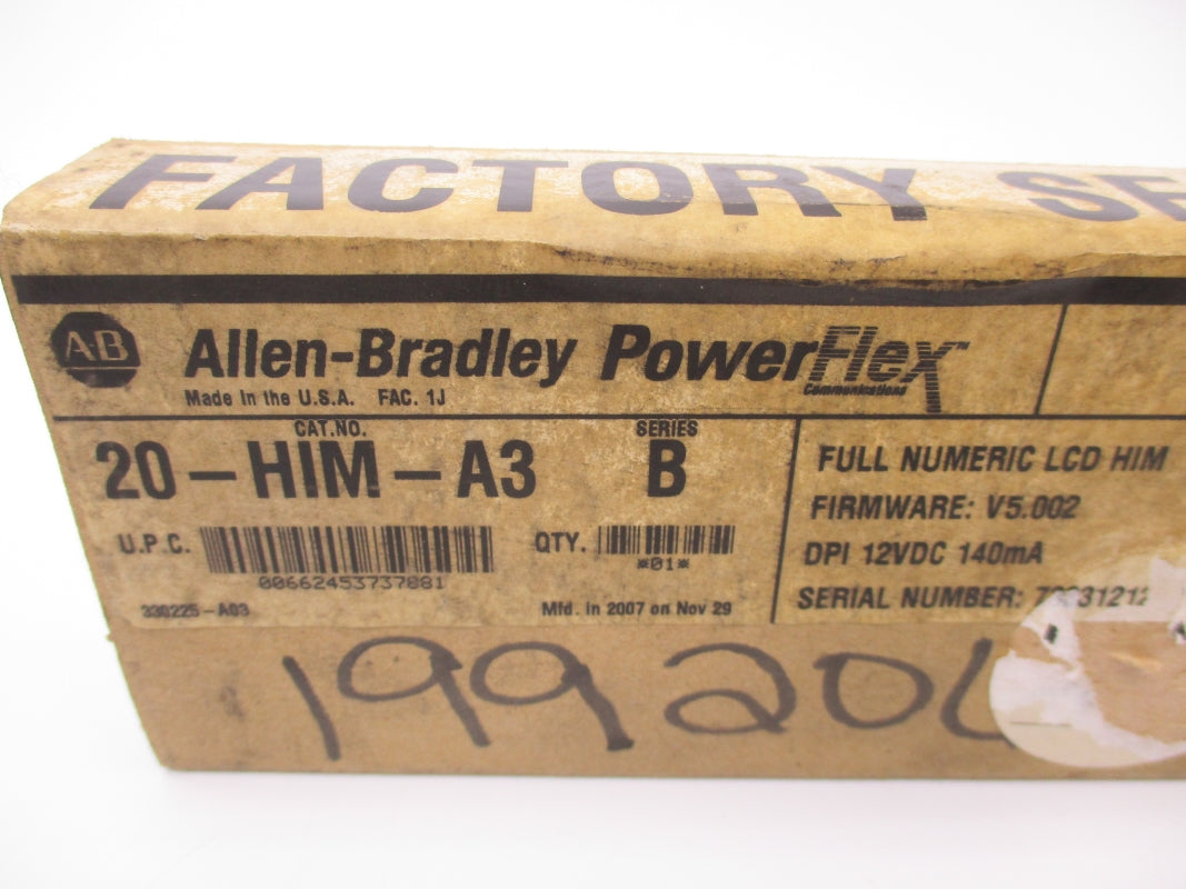 ALLEN BRADLEY 20-HIM-A3 SER. B F/W 5.002 12VDC DATE: 2007 NSFS