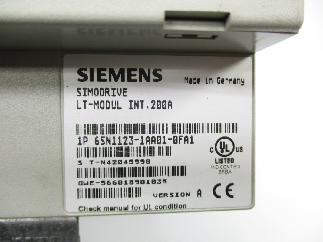 SIEMENS 6SN1123-1AA01-0FA1 200A UNMP