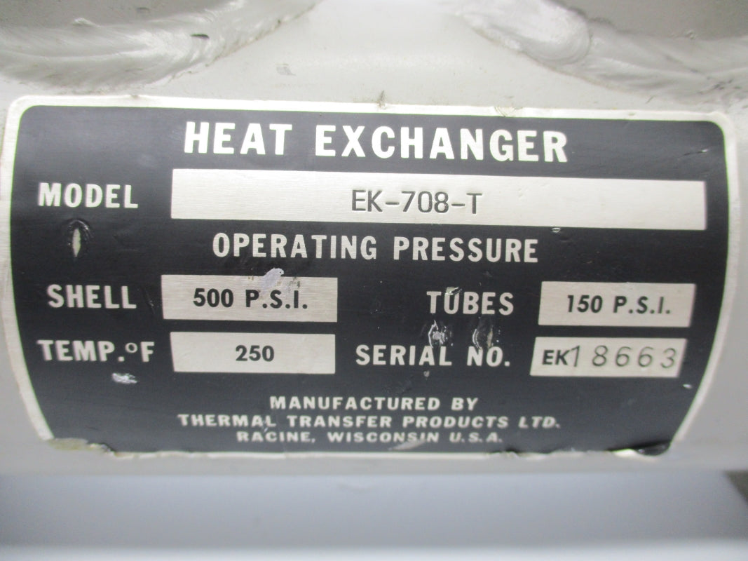 THERMAL TRANSFER PRODUCTS EK-708-T 500PSI 250'F UNMP