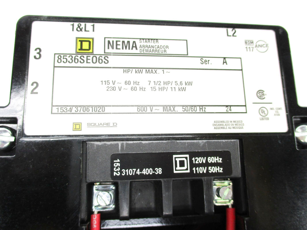 SQUARE D 8536SEO6V02S SER. A 110/120V NSMP