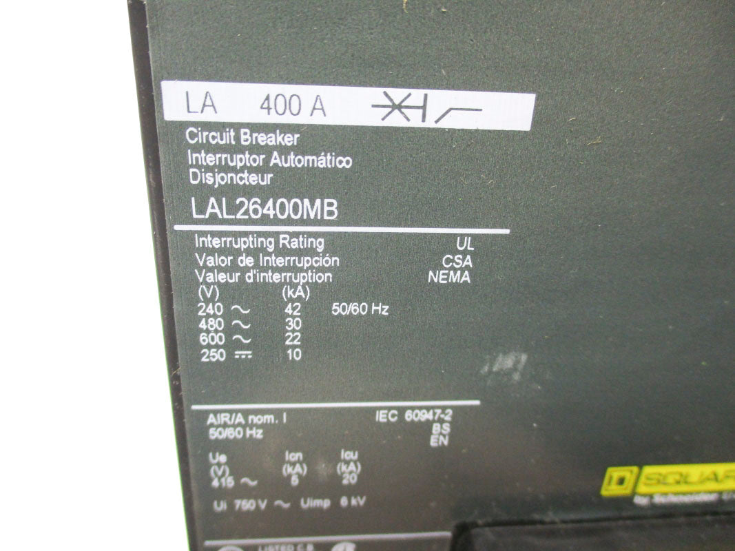 SQUARE D LAL26400MB 600V 400A NSNP