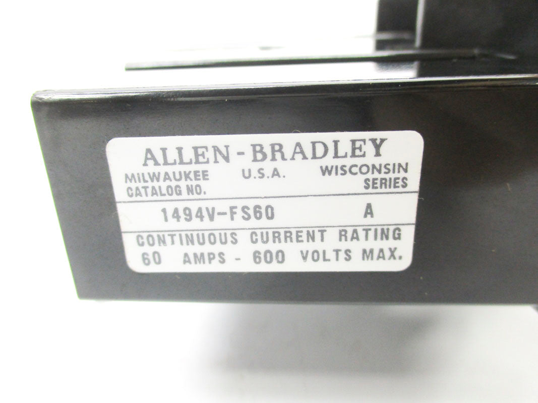 ALLEN BRADLEY 1494V-FS60 SER. A 600V 60A NSNP