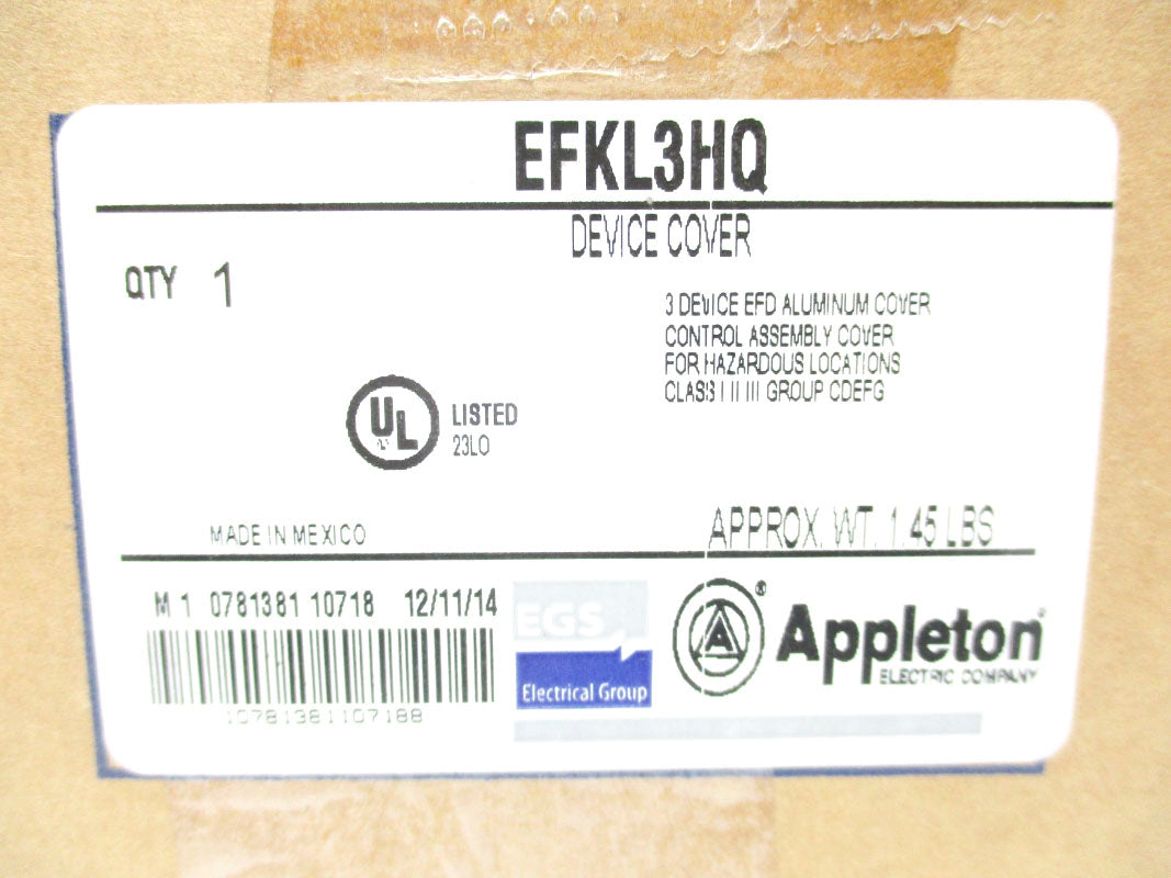 APPLETON EFKL3HQ NSMP