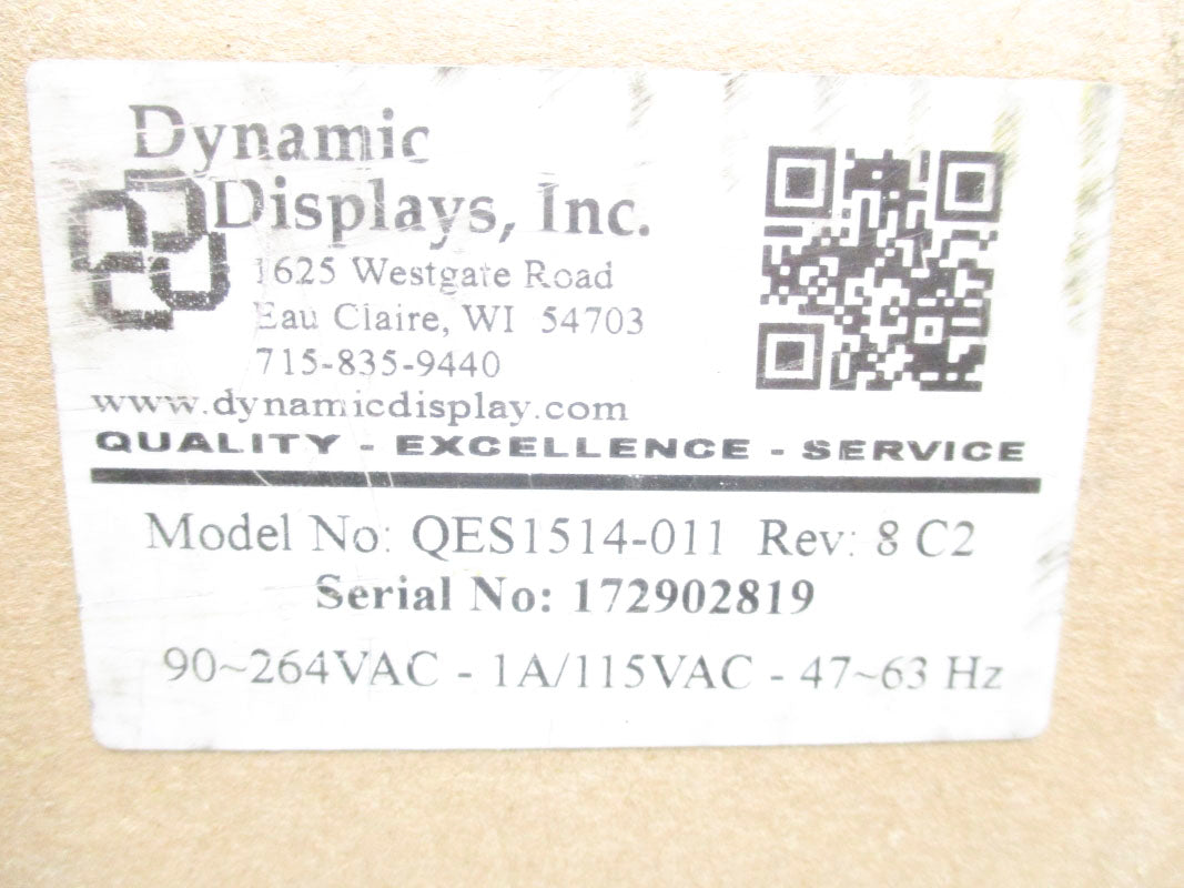 DYNAMIC DISPLAYS QES1514-011 90-264VAC NSMP