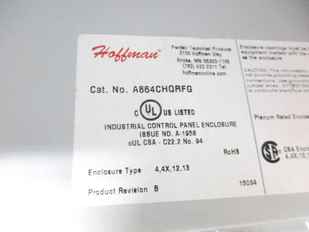 HOFFMAN A864CHQRFG (AS PICTURED) UNMP