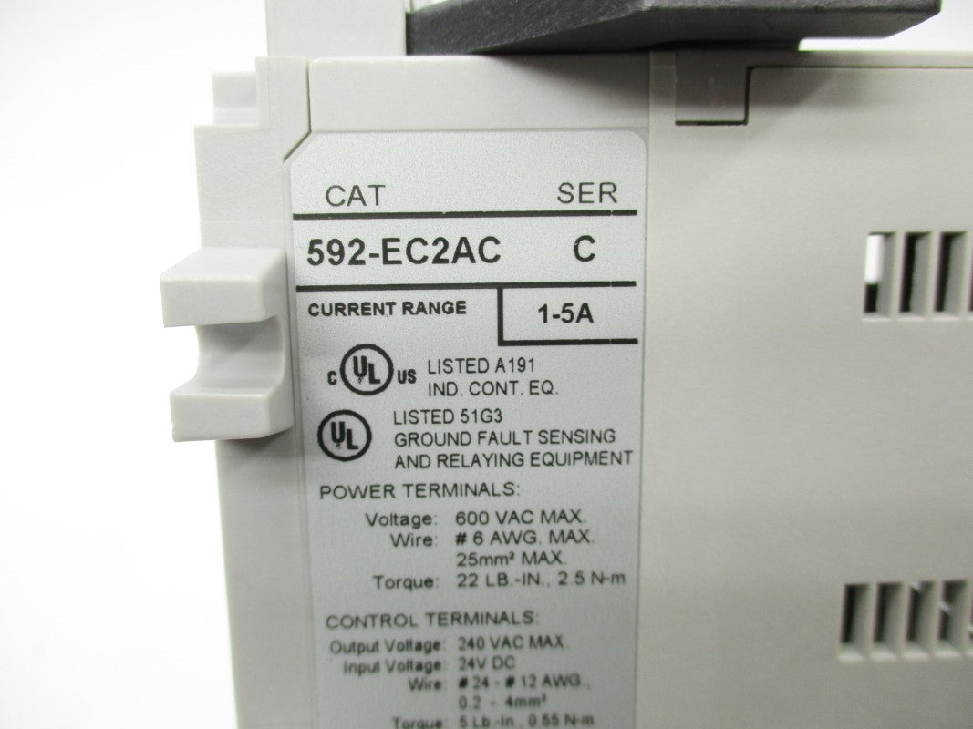 ALLEN BRADLEY 592-EC2AC SER. C 600VAC 1-5A NSMP