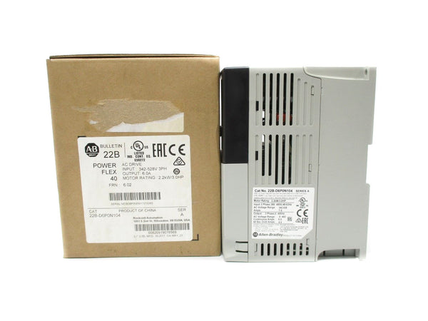 ALLEN BRADLEY 22B-D6P0N104 SER. A F/W 6.02 380-480V 7.5A NSMP