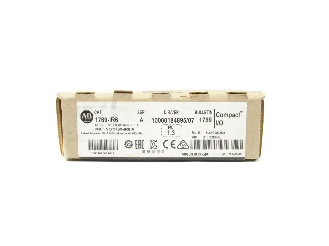 ALLEN BRADLEY 1769-IR6 SER. A F/W 1.3 DATE: 2019 NSFS