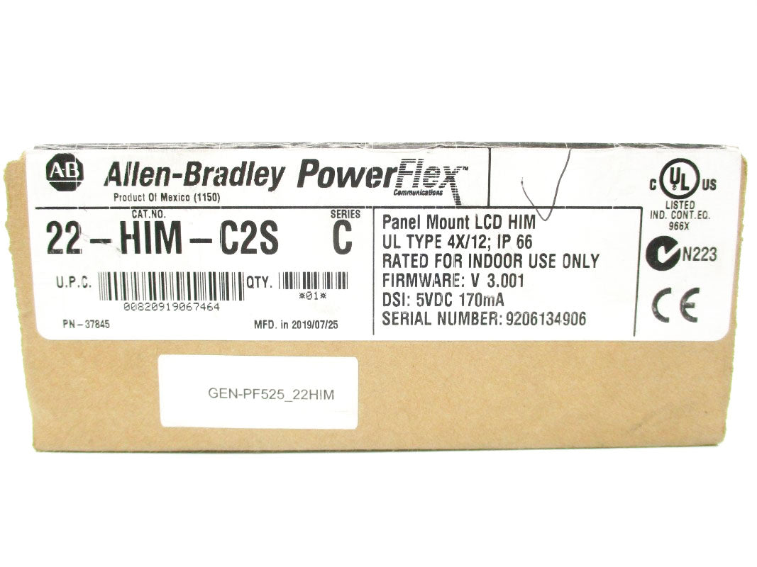 ALLEN BRADLEY 22-HIM-C2S SER. C F/W 3.001 DATE: 2019 5VDC NSFS