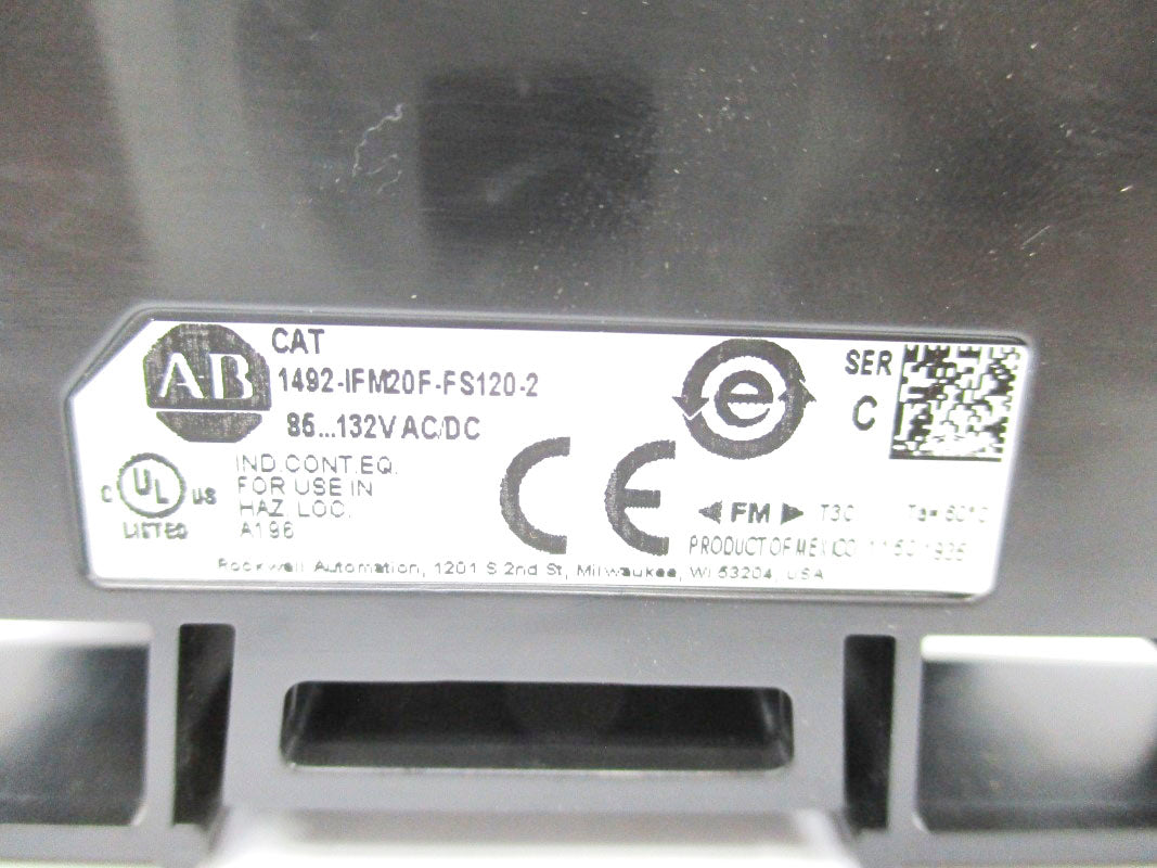 ALLEN BRADLEY 1492-IFM20F-FS120-2 SER. C 86-132VAC/DC NSMP