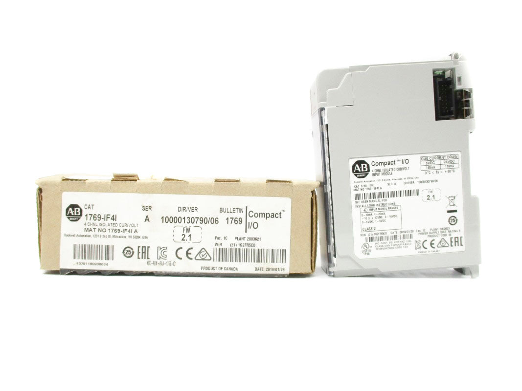 ALLEN BRADLEY 1769-IF4I SER. A 24VDC F/W 2.1 NSMP