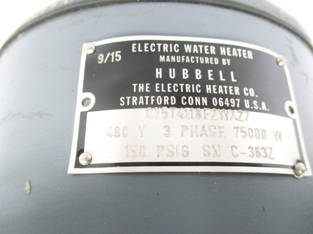 HUBBELL C75T4118F2WX27 480V 150PSI UNMP
