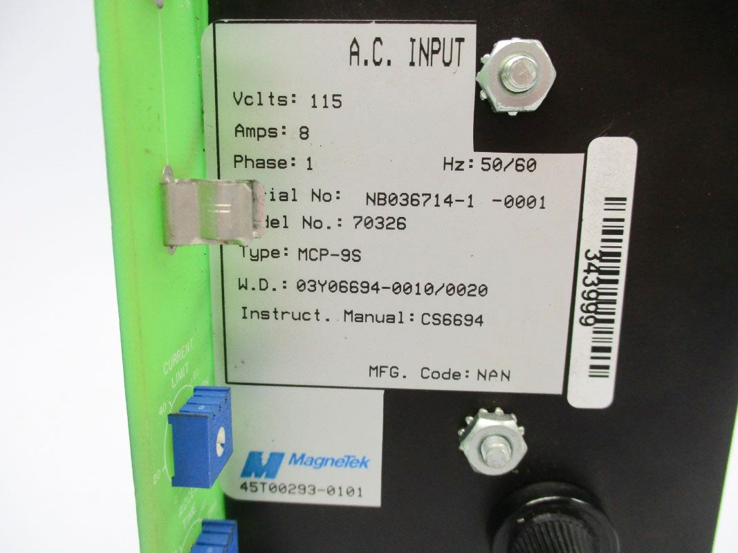 MAGNETEK MCP-9S 115V 8A UNMP