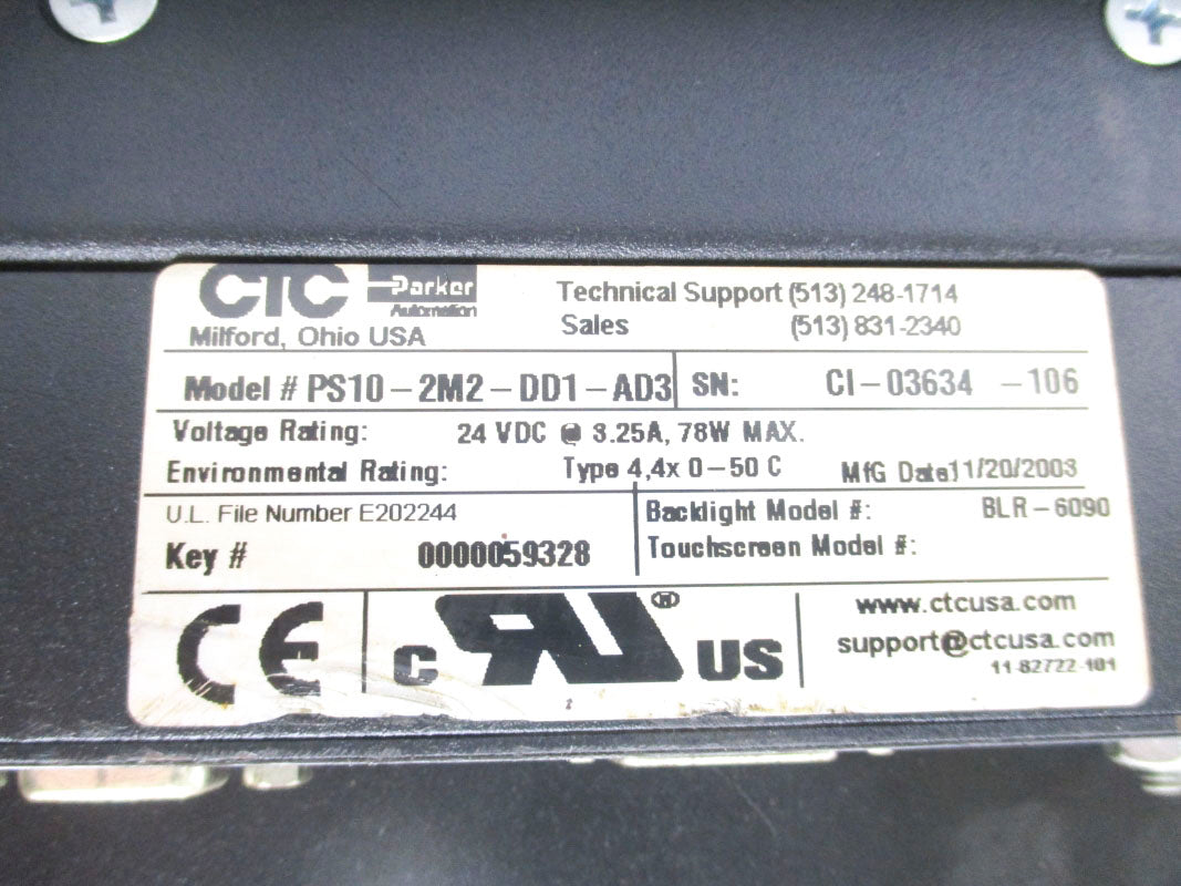 PARKER PS10-2M2-DD1-AD3 24VDC 3.25A UNMP