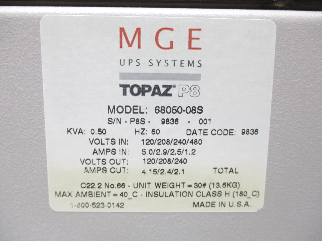 TOPAZ 68050-08S 480V 1.2A NSNP